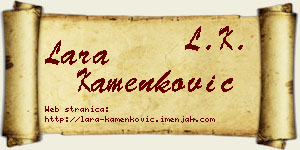 Lara Kamenković vizit kartica
